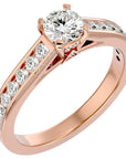 Inel De Logodnă Solitaire Éclat Divin cu Diamante Create în Laborator de 1.09 ct din 18k Aur Roz - Castelo.ro