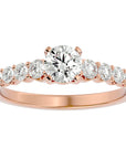 Inel De Logodnă Solitaire Vent du Nord cu Diamante Naturale de 1.16 ct din 18k Aur Roz - Castelo.ro