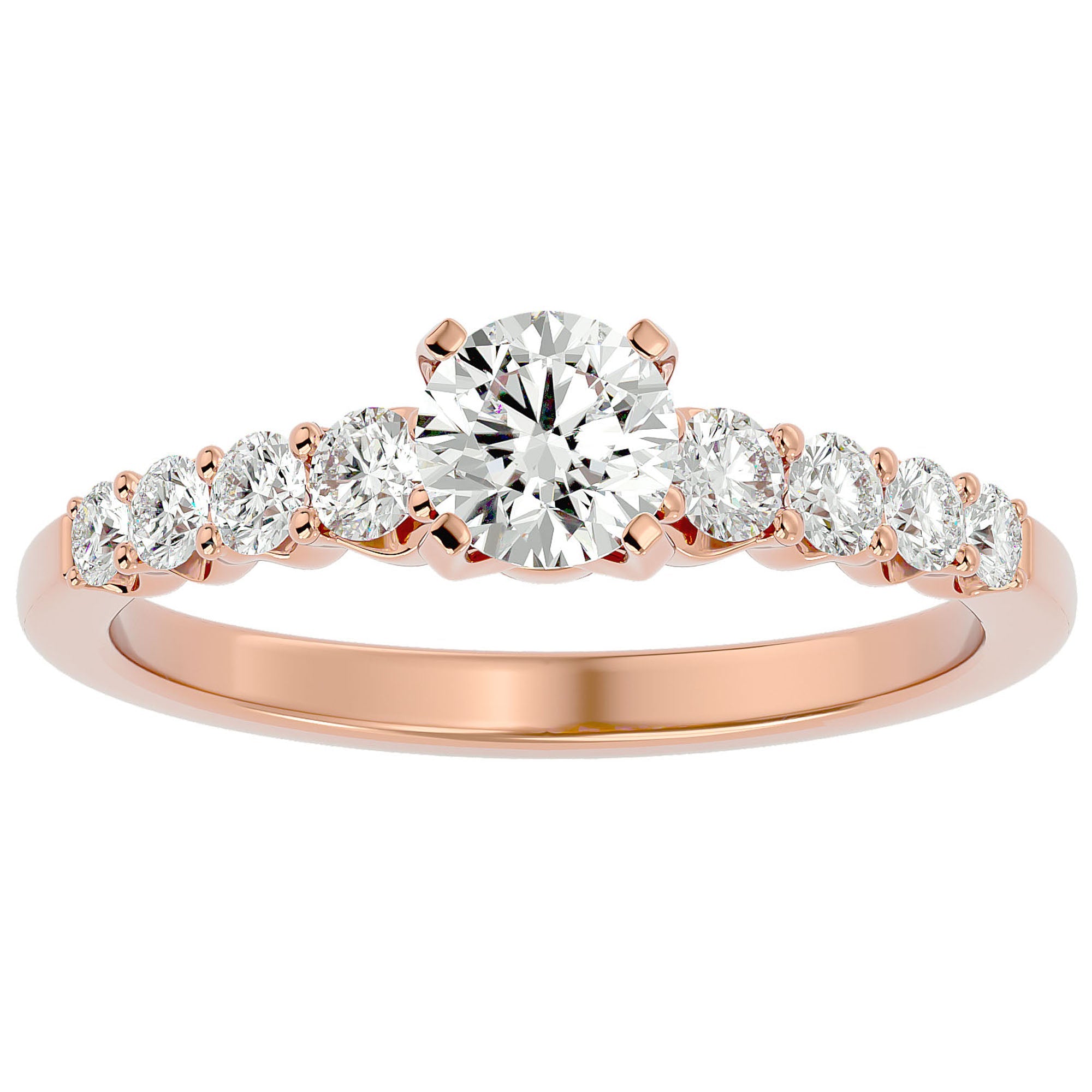 Inel De Logodnă Solitaire Vent du Nord din Aur 14k cu Diamante Create în Laborator de 1.16 ct din 14k Aur Roz - Castelo.ro