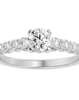 Inel De Logodnă Solitaire Vent du Nord din Aur 14k cu Moissanite de 1.16 ct din 14k Aur Alb - Castelo.ro
