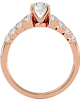 Inel De Logodnă Solitaire Vent du Nord cu Diamante Naturale de 1.16 ct din 18k Aur Roz - Castelo.ro