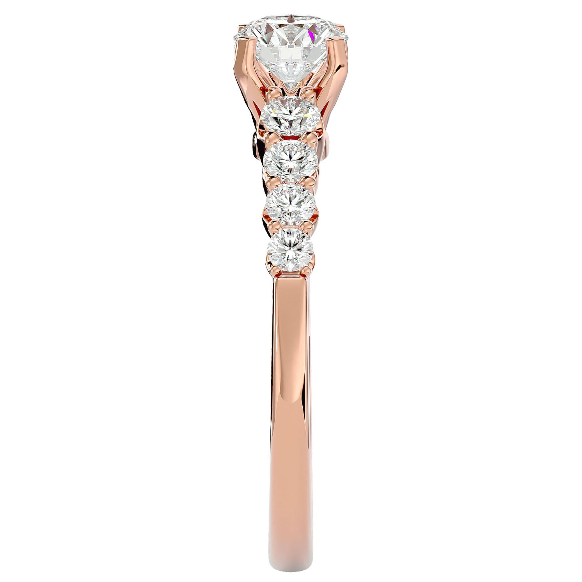Inel De Logodnă Solitaire Vent du Nord din Aur 14k cu Diamante Create în Laborator de 1.16 ct din 14k Aur Roz - Castelo.ro