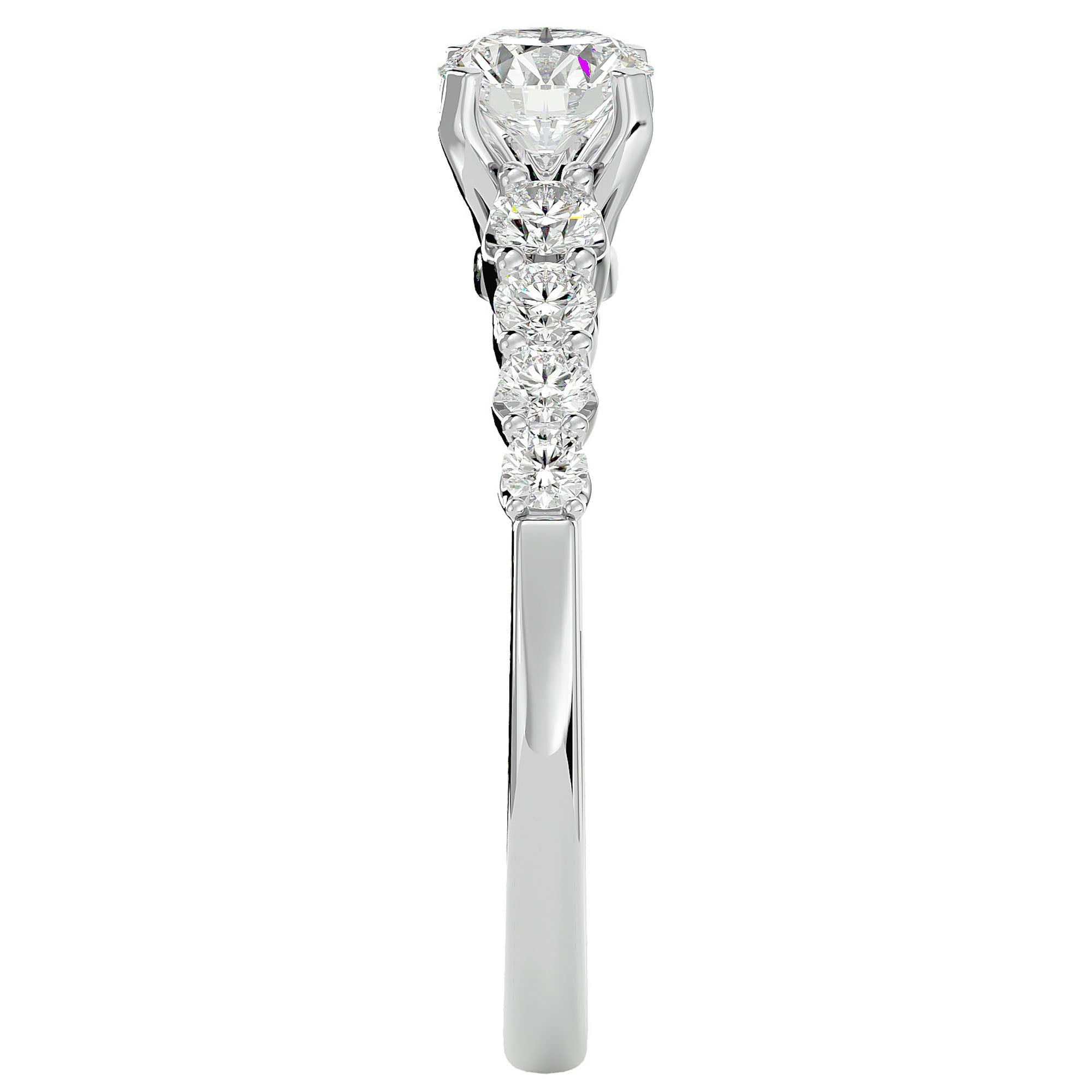 Inel De Logodnă Solitaire Vent du Nord din Aur 14k cu Diamante Create în Laborator de 1.16 ct din 14k Aur Alb - Castelo.ro