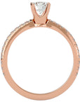 Inel De Logodnă Solitaire Enchantée din Aur 14k cu Moissanite de 0.91 ct din 14k Aur Roz - Castelo.ro