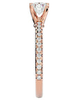 Inel De Logodnă Solitaire Enchantée din Aur 14k cu Moissanite de 0.91 ct din 14k Aur Roz - Castelo.ro