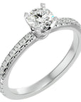 Inel De Logodnă Solitaire Enchantée din Aur 14k cu Moissanite de 0.91 ct din 14k Aur Alb - Castelo.ro