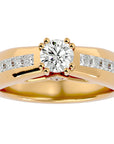 Inel De Logodnă Torrent de Feu din Aur 14k cu Moissanite de 1.04 ct din 14k Aur Galben - Castelo.ro