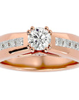 Inel De Logodnă Torrent de Feu din Aur 14k cu Moissanite de 1.04 ct din 14k Aur Roz - Castelo.ro