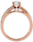 Inel De Logodnă Torrent de Feu din Aur 14k cu Moissanite de 1.04 ct din 14k Aur Roz - Castelo.ro