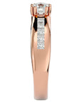 Inel De Logodnă Torrent de Feu din Aur 14k cu Moissanite de 1.04 ct din 14k Aur Roz - Castelo.ro