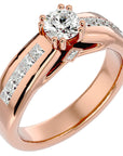 Inel De Logodnă Torrent de Feu din Aur 14k cu Diamante Naturale de 1.04 ct din 14k Aur Roz - Castelo.ro