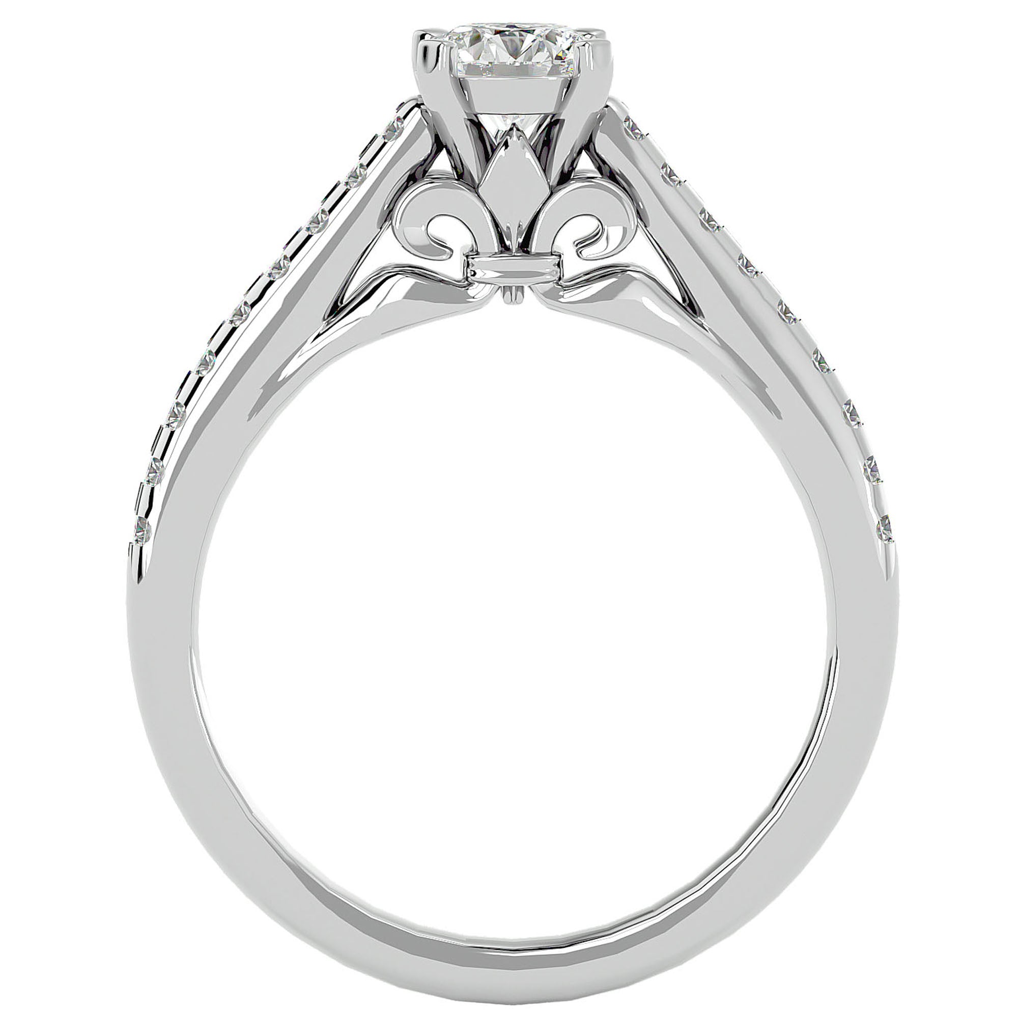 Inel De Logodnă Sérénade Solitaire cu Diamante Naturale de 0.80 ct din Platina - Castelo.ro