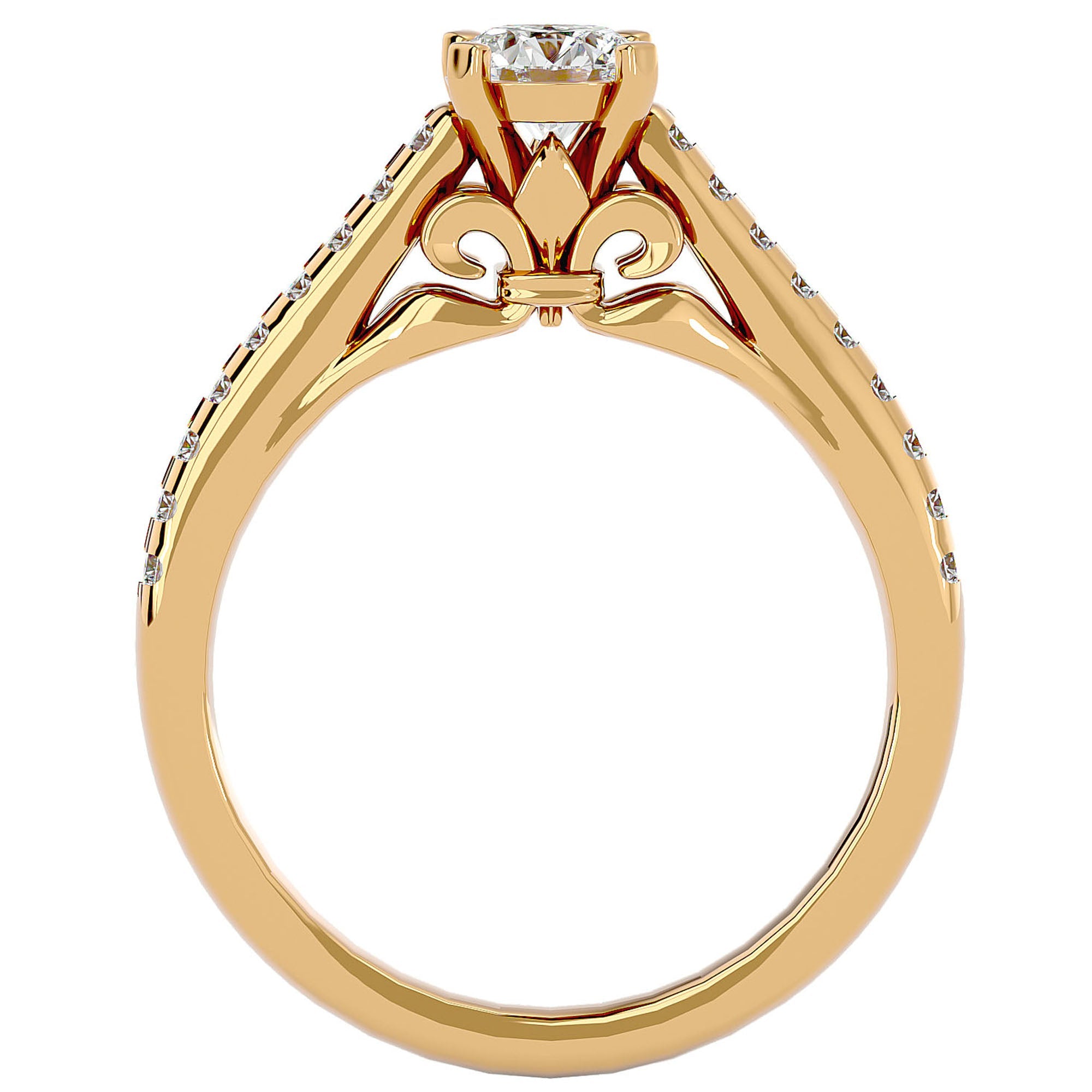 Inel De Logodnă Sérénade Solitaire din Aur 14k cu Moissanite de 0.80 ct din 14k Aur Galben - Castelo.ro