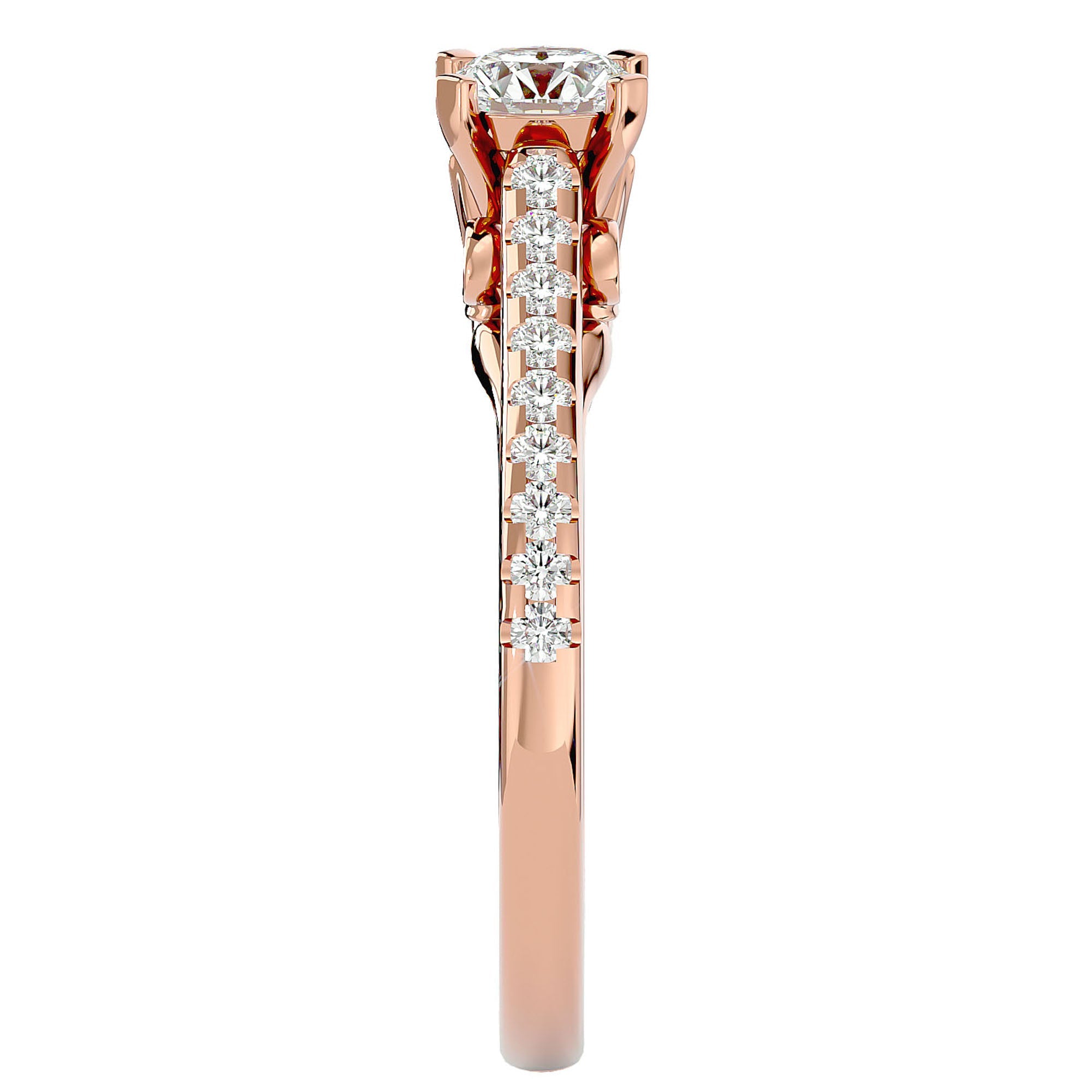 Inel De Logodnă Sérénade Solitaire din Aur 14k cu Moissanite de 0.80 ct din 14k Aur Roz - Castelo.ro