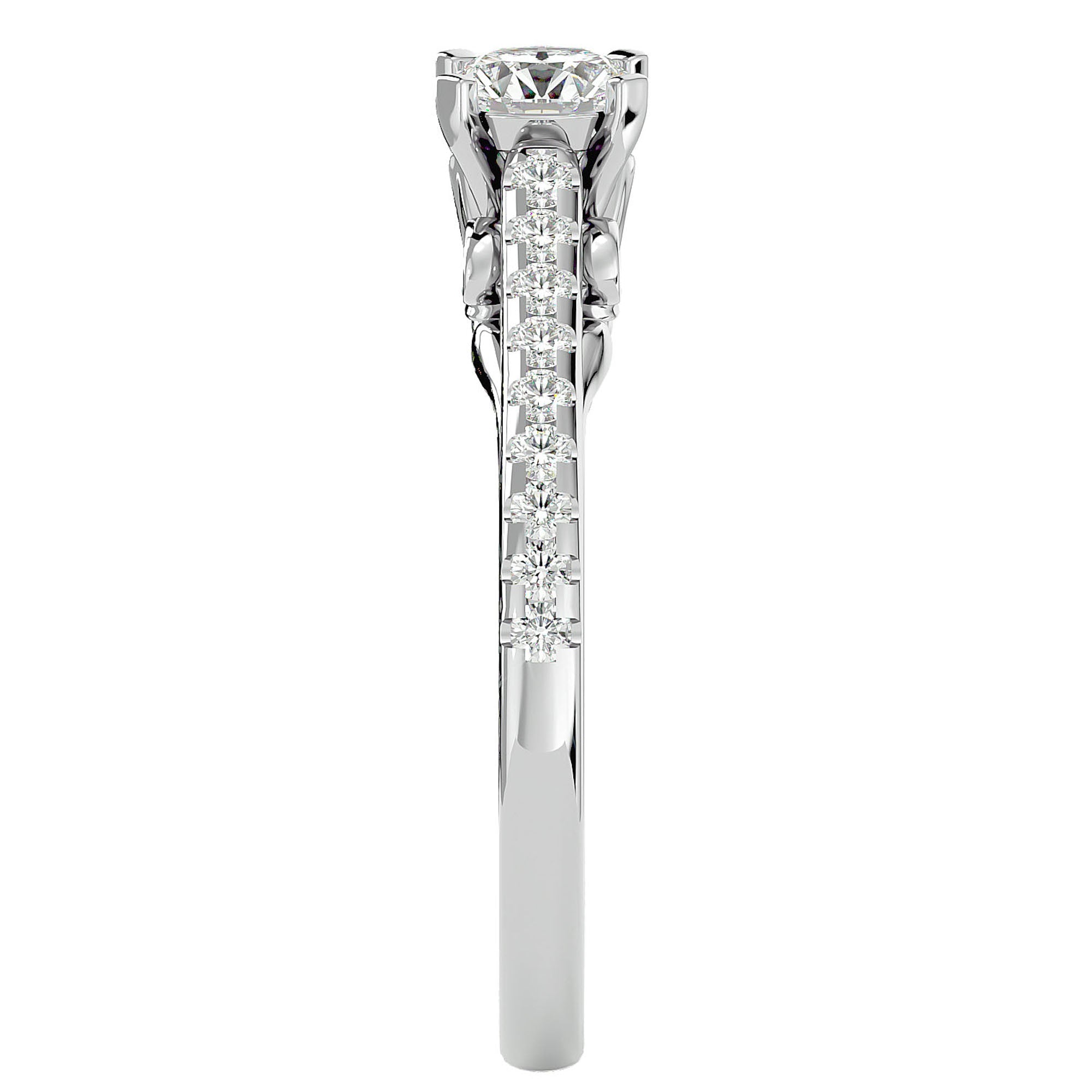 Inel De Logodnă Sérénade Solitaire cu Diamante Naturale de 0.80 ct din Platina - Castelo.ro