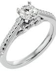 Inel De Logodnă Sérénade Solitaire din Aur 14k cu Moissanite de 0.80 ct din 14k Aur Alb - Castelo.ro