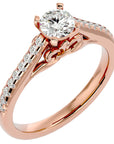 Inel De Logodnă Sérénade Solitaire cu Diamante Naturale de 0.80 ct din 18k Aur Roz - Castelo.ro