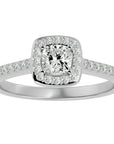 Inel de Logodnă Retro Pavé cu Diamante Naturale de 0.72 ct din Platina - Castelo.ro