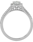 Inel de Logodnă Retro Pavé cu Diamante Naturale de 0.72 ct din Platina - Castelo.ro