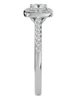 Inel de Logodnă Retro Pavé cu Diamante Naturale de 0.72 ct din Platina - Castelo.ro