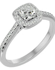 Inel de Logodnă Retro Pavé cu Diamante Naturale de 0.72 ct din Platina - Castelo.ro