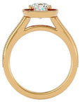 Inel de Logodnă Retro Halo Pavé din Aur 14k cu Diamante Naturale de 1.50 ct din 14k Aur Galben - Castelo.ro
