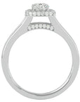Inel de Logodnă Duo Halo Pavé cu Diamante Naturale de 1.01 ct din Platina - Castelo.ro