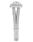 Inel de Logodnă Duo Halo Pavé cu Diamante Naturale de 1.01 ct din Platina - Castelo.ro