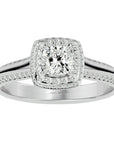 Inel de Logodnă Amalfi Pavé cu Diamante Naturale de 1.02 ct din Platina - Castelo.ro