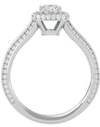 Inel de Logodnă Amalfi Pavé cu Diamante Naturale de 1.02 ct din Platina - Castelo.ro