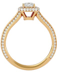 Inel de Logodnă Amalfi Pavé din Aur 14k cu Diamante Naturale de 1.02 ct din 14k Aur Galben - Castelo.ro