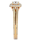 Inel de Logodnă Amalfi Pavé din Aur 14k cu Diamante Naturale de 1.02 ct din 14k Aur Galben - Castelo.ro