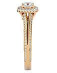 Inel de Logodnă Amalfi Pavé din Aur 14k cu Diamante Create în Laborator de 1.02 ct din 14k Aur Galben - Castelo.ro