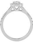 Inel de Logodnă Santorini Pavé din Aur 14k cu Diamante Naturale de 0.98 ct din 14k Aur Alb - Castelo.ro