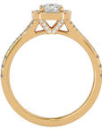 Inel de Logodnă Santorini Pavé din Aur 14k cu Diamante Create în Laborator de 0.98 ct din 14k Aur Galben - Castelo.ro
