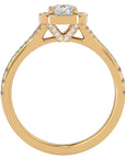 Inel de Logodnă Santorini Pavé din Aur 14k cu Diamante Naturale de 0.98 ct din 14k Aur Galben - Castelo.ro