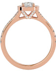 Inel de Logodnă Santorini Pavé din Aur 14k cu Diamante Create în Laborator de 0.98 ct din 14k Aur Roz - Castelo.ro