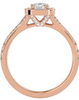 Inel de Logodnă Santorini Pavé din Aur 14k cu Diamante Naturale de 0.98 ct din 14k Aur Roz - Castelo.ro