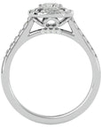 Inel Tăietură Princess Si Cadru Halo cu Diamante Naturale de 0.83 ct din Platina - Castelo.ro