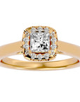 Inel de Logodnă Seychelles cu Moissanite de 0.64 ct din 18k Aur Galben - Castelo.ro