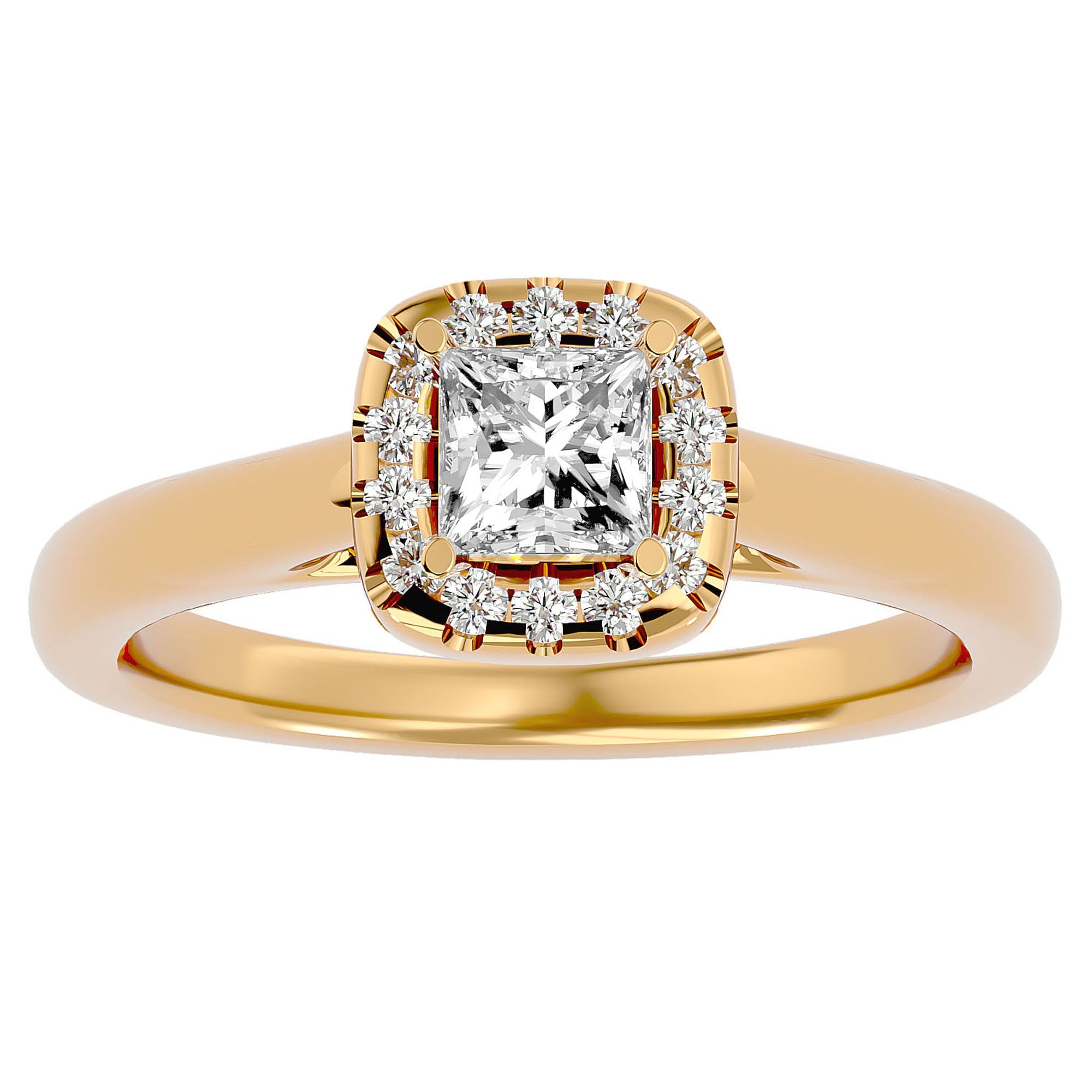 Inel de Logodnă Seychelles cu Diamante Naturale de 0.64 ct din 18k Aur Galben - Castelo.ro