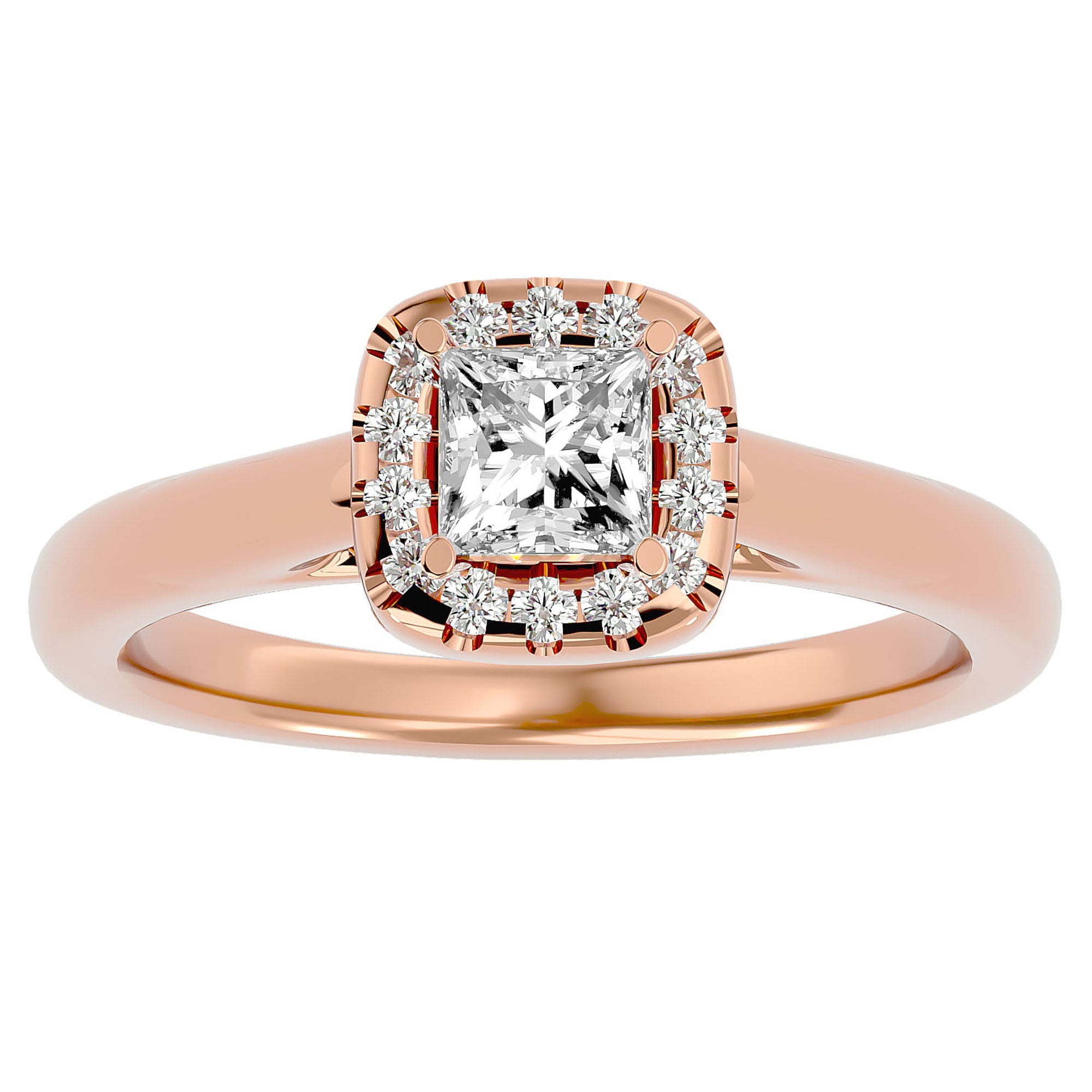 Inel de Logodnă Seychelles cu Diamante Naturale de 0.64 ct din 18k Aur Roz - Castelo.ro