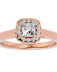 Inel de Logodnă Seychelles cu Moissanite de 0.64 ct din 18k Aur Roz - Castelo.ro