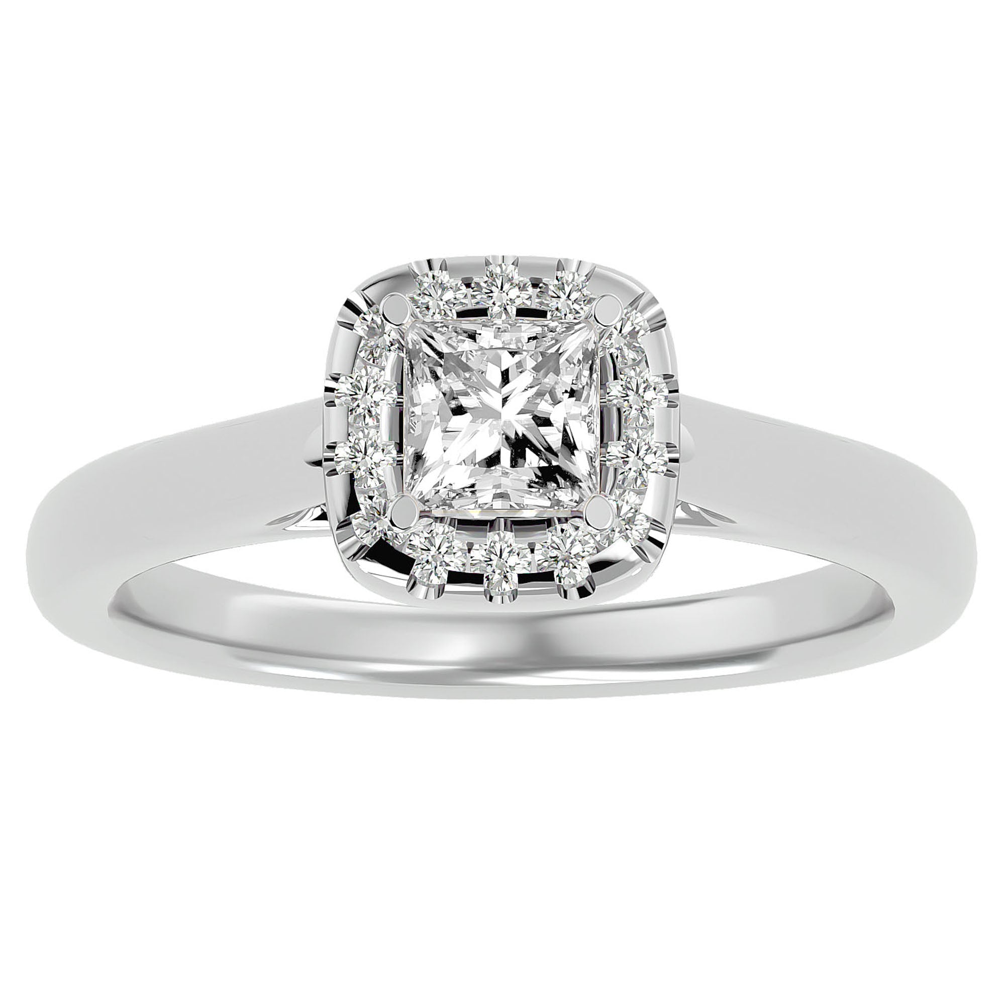 Inel de Logodnă Seychelles cu Diamante Naturale de 0.64 ct din Platina - Castelo.ro