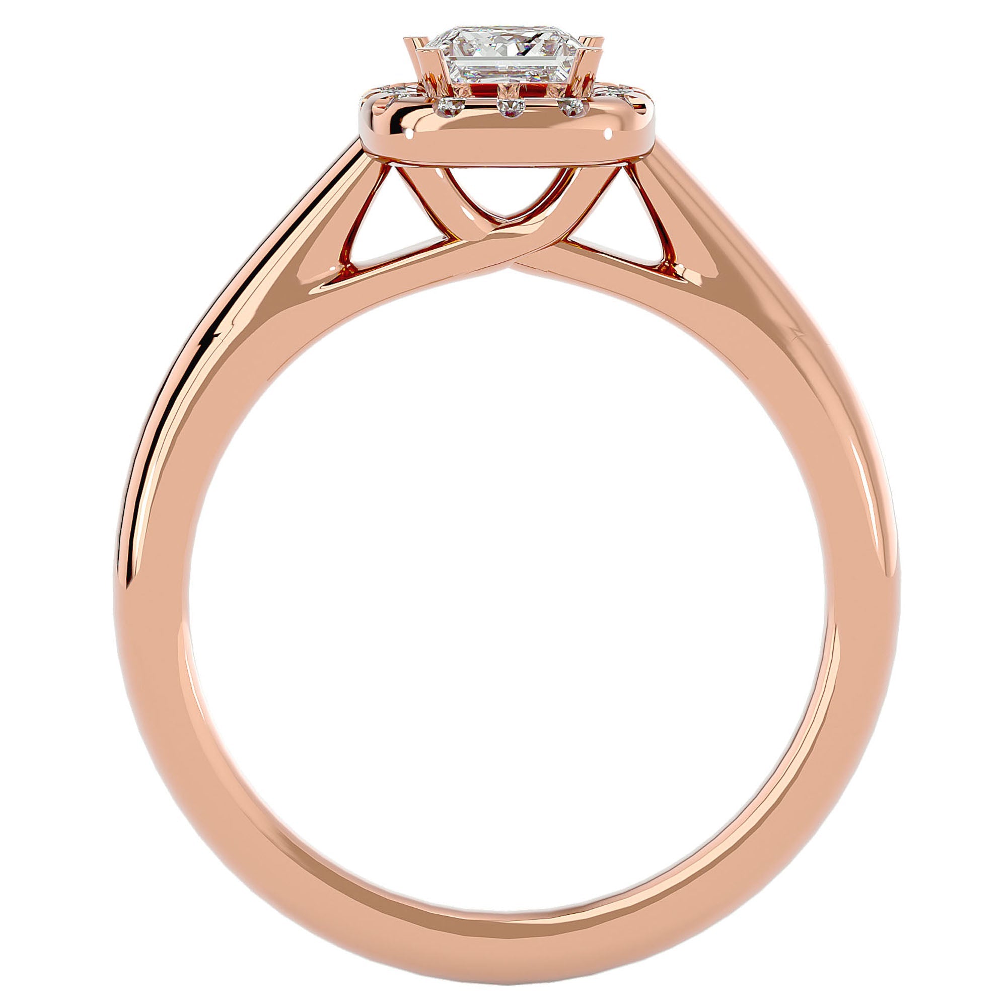 Inel de Logodnă Seychelles cu Diamante Naturale de 0.64 ct din 18k Aur Roz - Castelo.ro