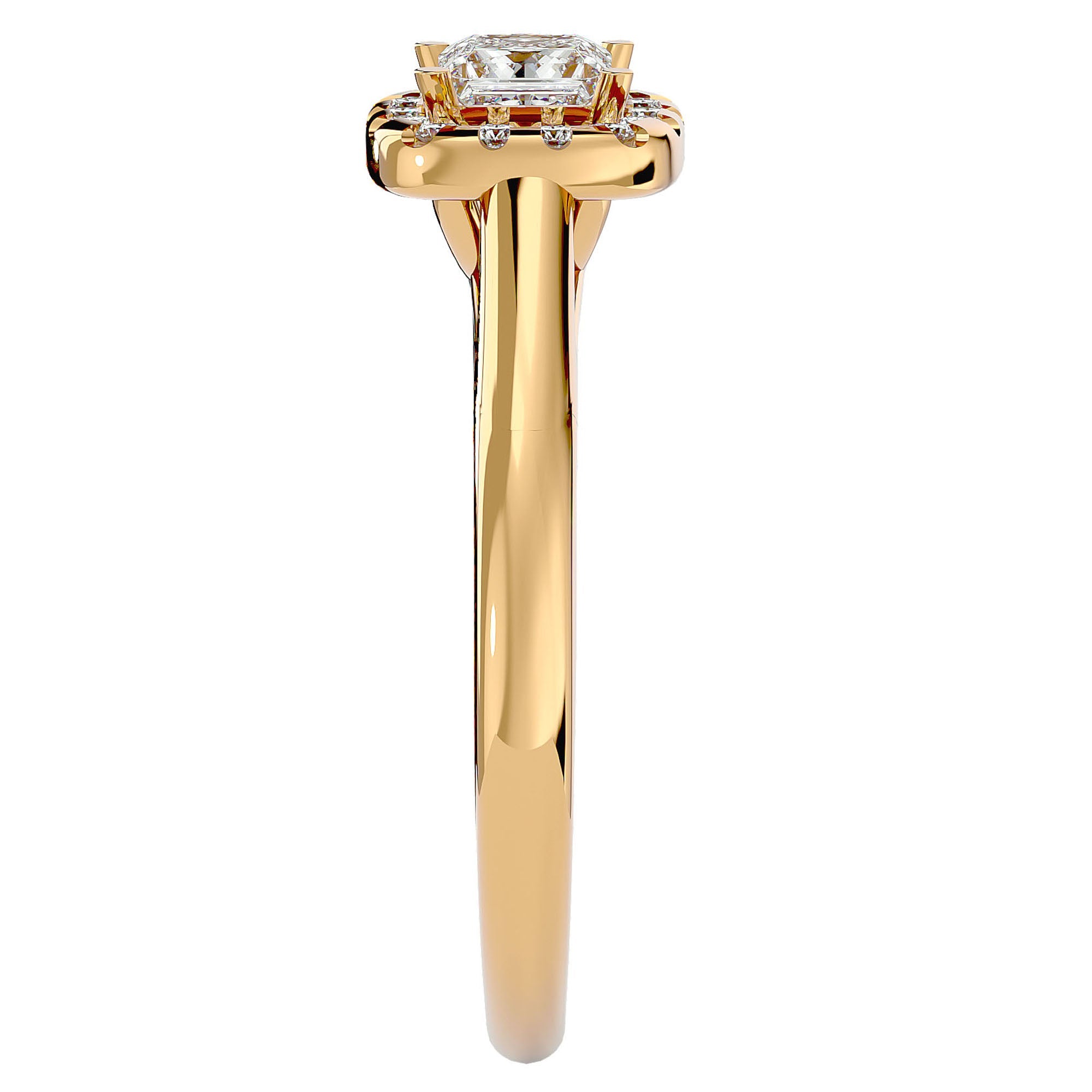 Inel de Logodnă Seychelles cu Diamante Naturale de 0.64 ct din 18k Aur Galben - Castelo.ro