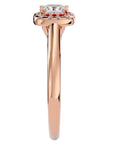 Inel de Logodnă Seychelles din Aur 14k cu Diamante Create în Laborator de 0.64 ct din 14k Aur Roz - Castelo.ro