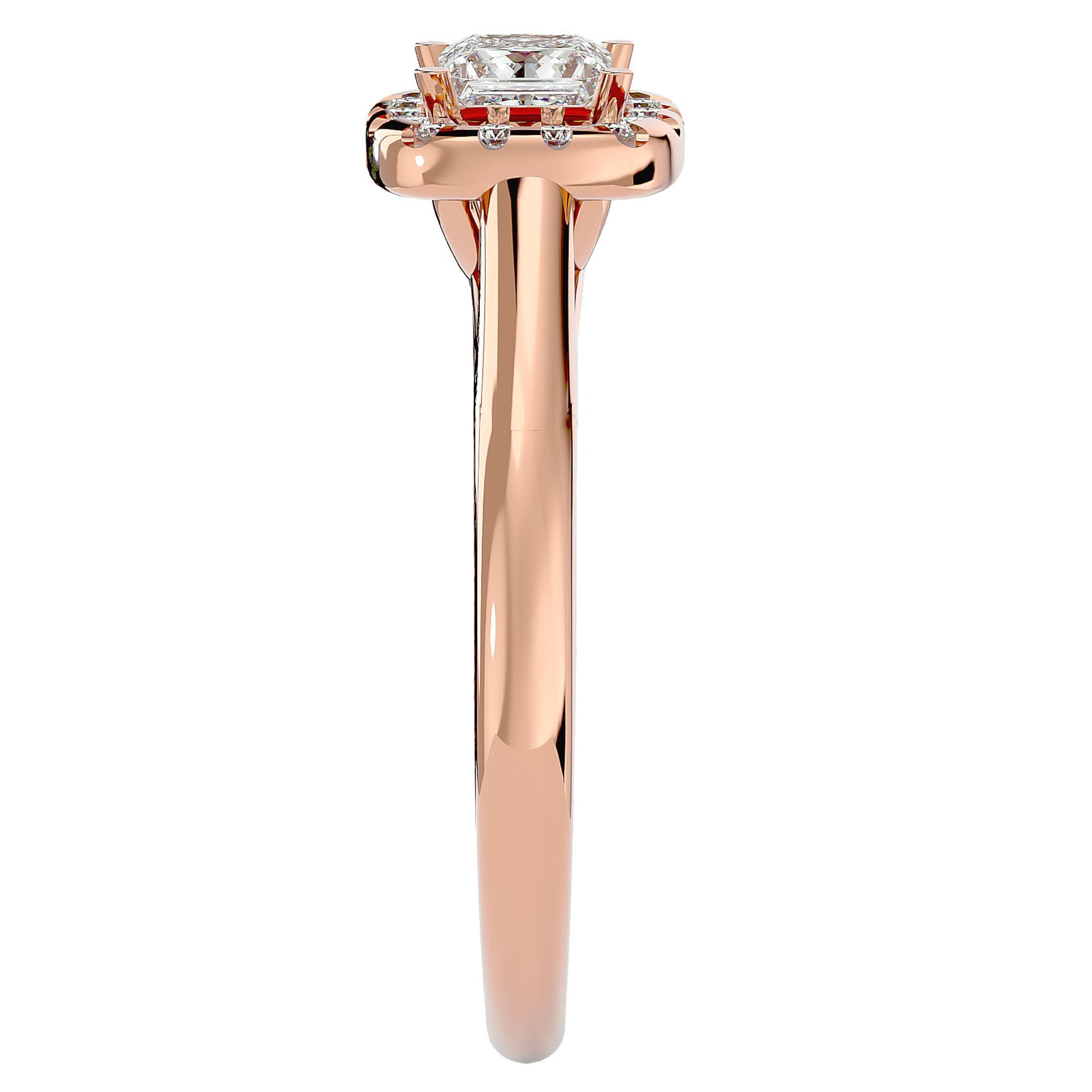 Inel de Logodnă Seychelles cu Diamante Naturale de 0.64 ct din 18k Aur Roz - Castelo.ro