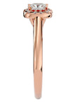 Inel de Logodnă Seychelles cu Moissanite de 0.64 ct din 18k Aur Roz - Castelo.ro