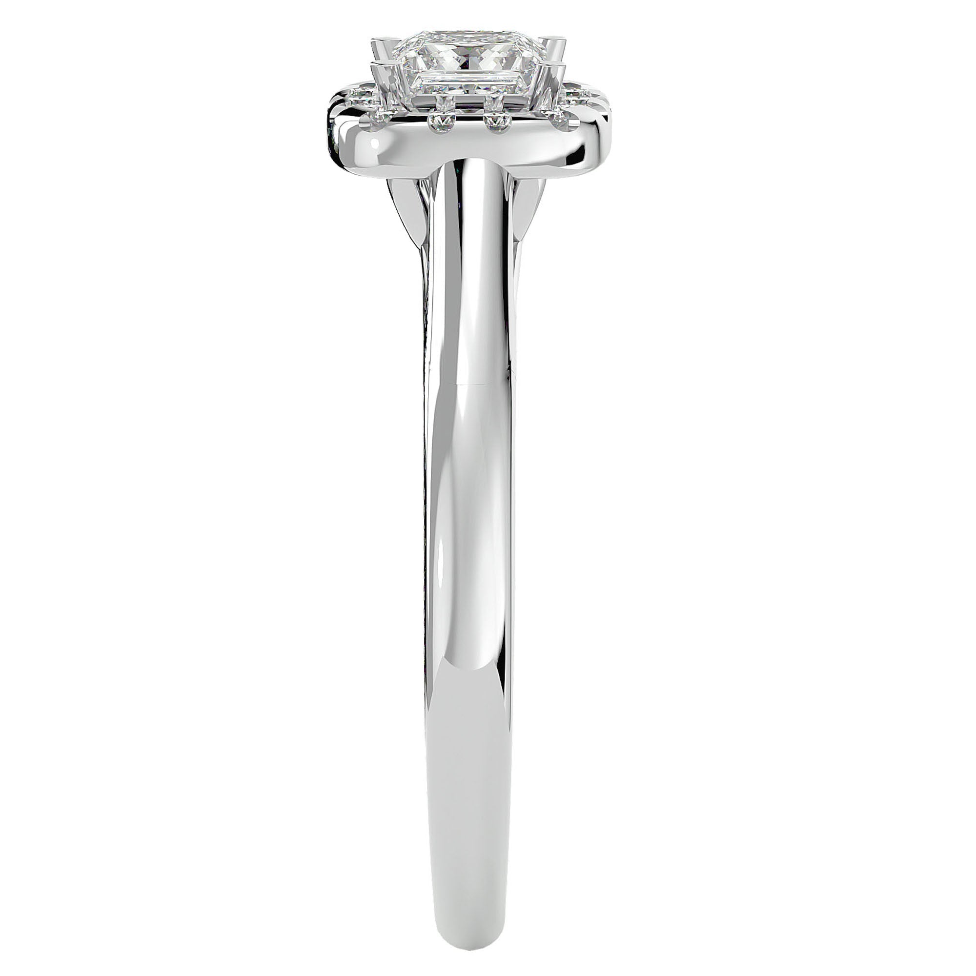 Inel de Logodnă Seychelles cu Diamante Naturale de 0.64 ct din Platina - Castelo.ro